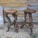 Pair of bar stools in vintage vine feet