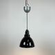 Industrial black enamel pendant lamp, 1950s
