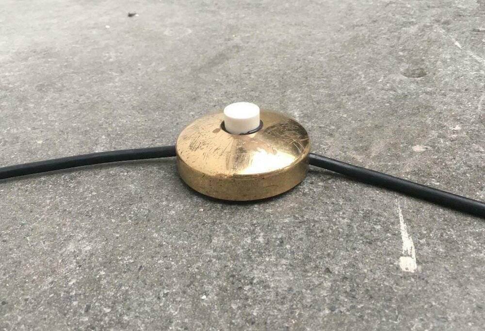 Hollywood Regency bamboo floor lamp by Ingo Maurer for M Design, 1960s.