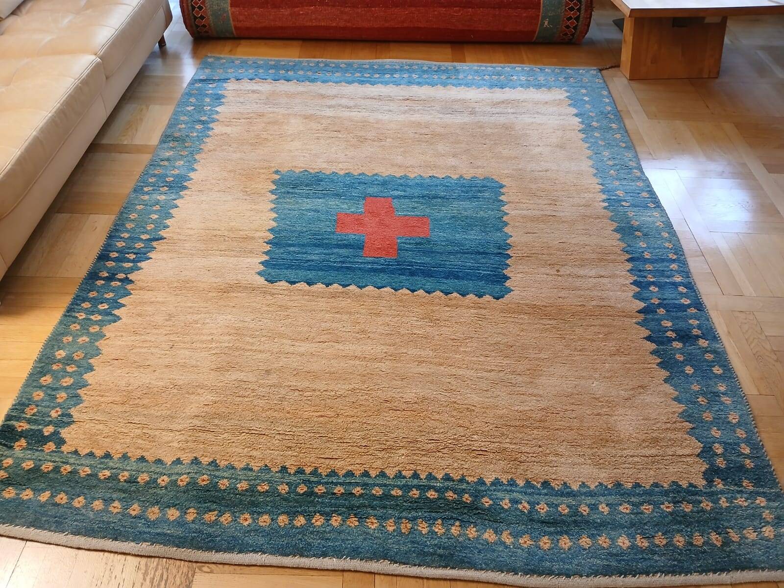 Tapis Gabbeh d’Iran fait main – 251 × 201 cm