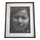 Vintage black and white photography, portrait, original framed print 42x52 cm.