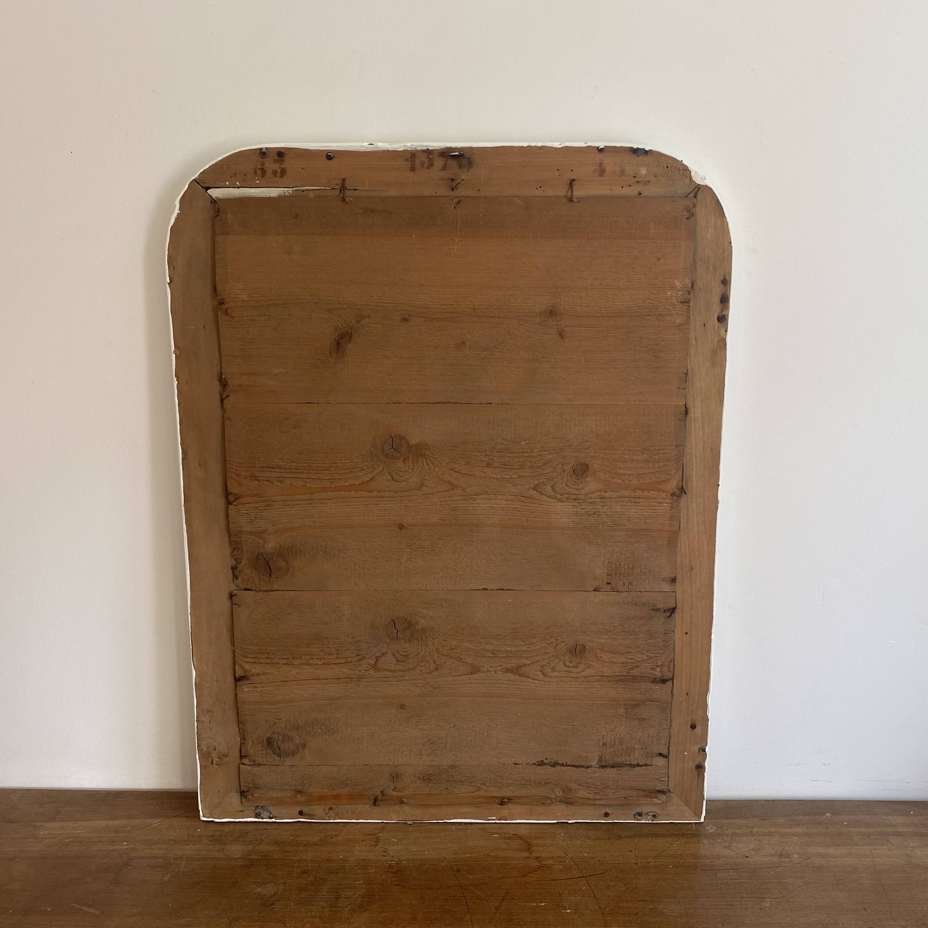 Louis Philippe mirror, late 19th century. White. 80x60.