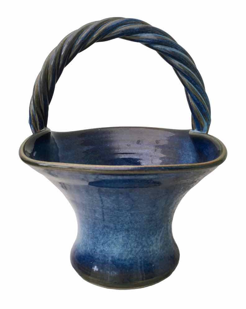 Basket pot cover, Vintage ceramic