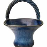 Basket pot cover, Vintage ceramic