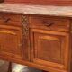 Desserte buffet with mirror background credenza and Louis XVI style marble top