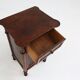 Sculptural Art Deco Nightstand in Dark-Stained Wood, Belgium 1930s