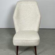 Chaise longue danoise en tissu d’ameublement en soie des années 1940