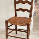 Low straw chair country style