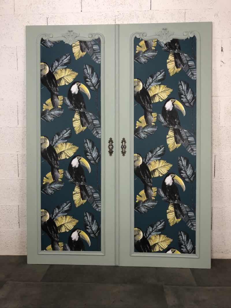 Pair of antique cabinet doors