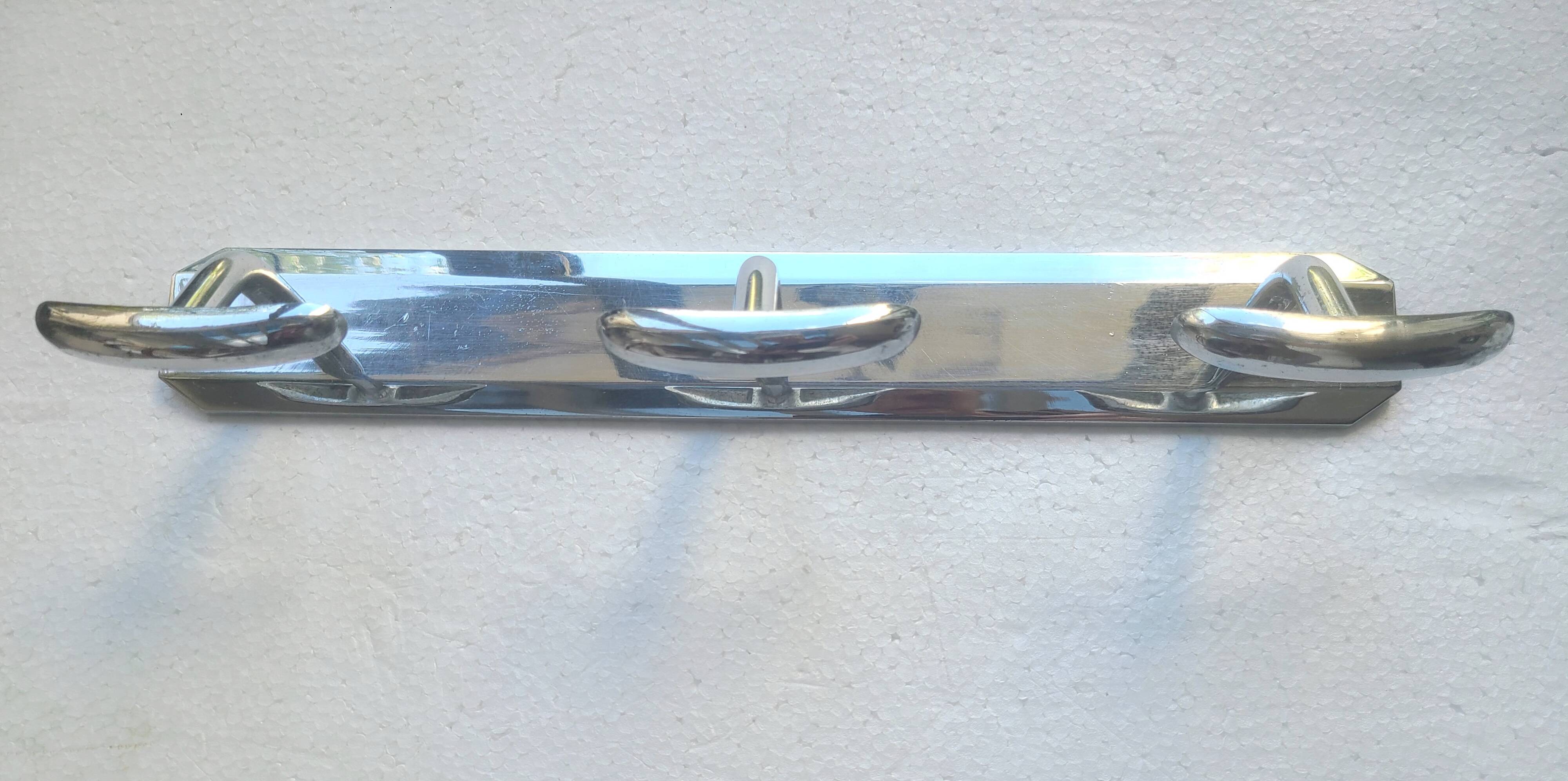 3-hook coat rack, chrome-plated, 60s