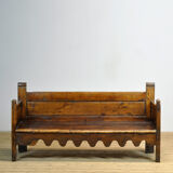 Antique walnut bench, Southern France / Northern Spain, 17th–18th century