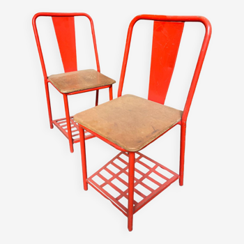 Pair of Tolix night table chairs