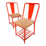 Pair of Tolix night table chairs