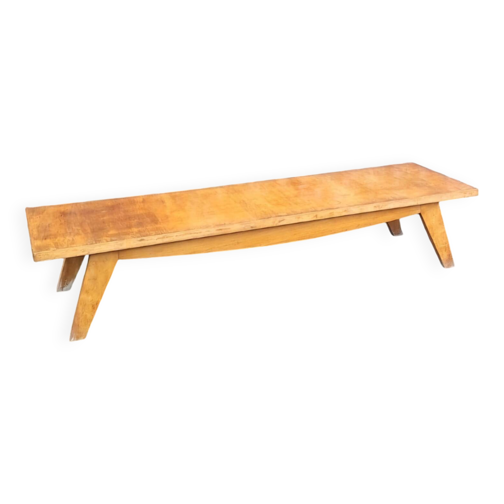 Very large vintage coffee table, old living room furniture