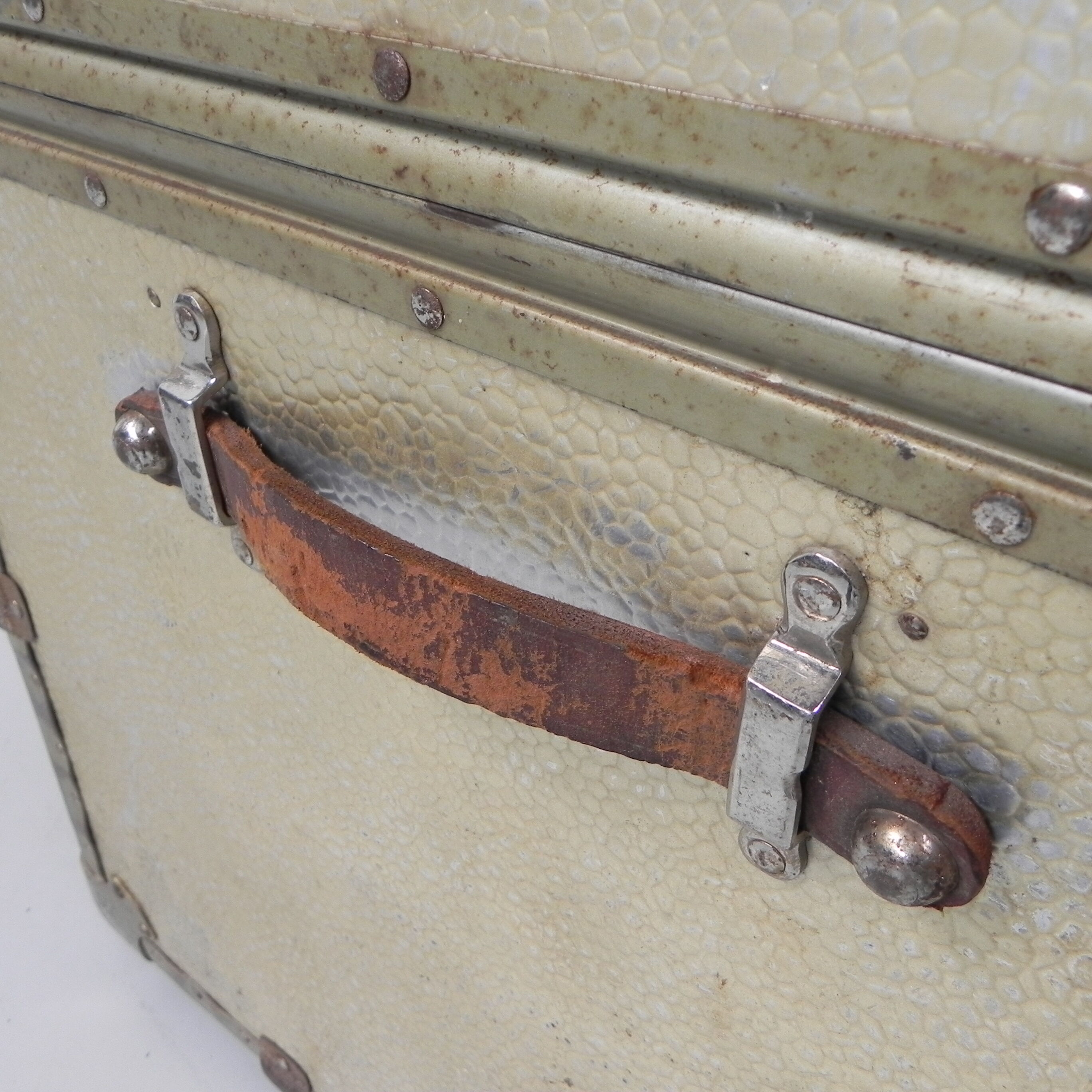 Aluminum clad chest, treasure chest