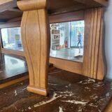 Solid wood and vintage marble