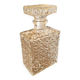 Rectangular whisky carafe made in France with geometric patterns.