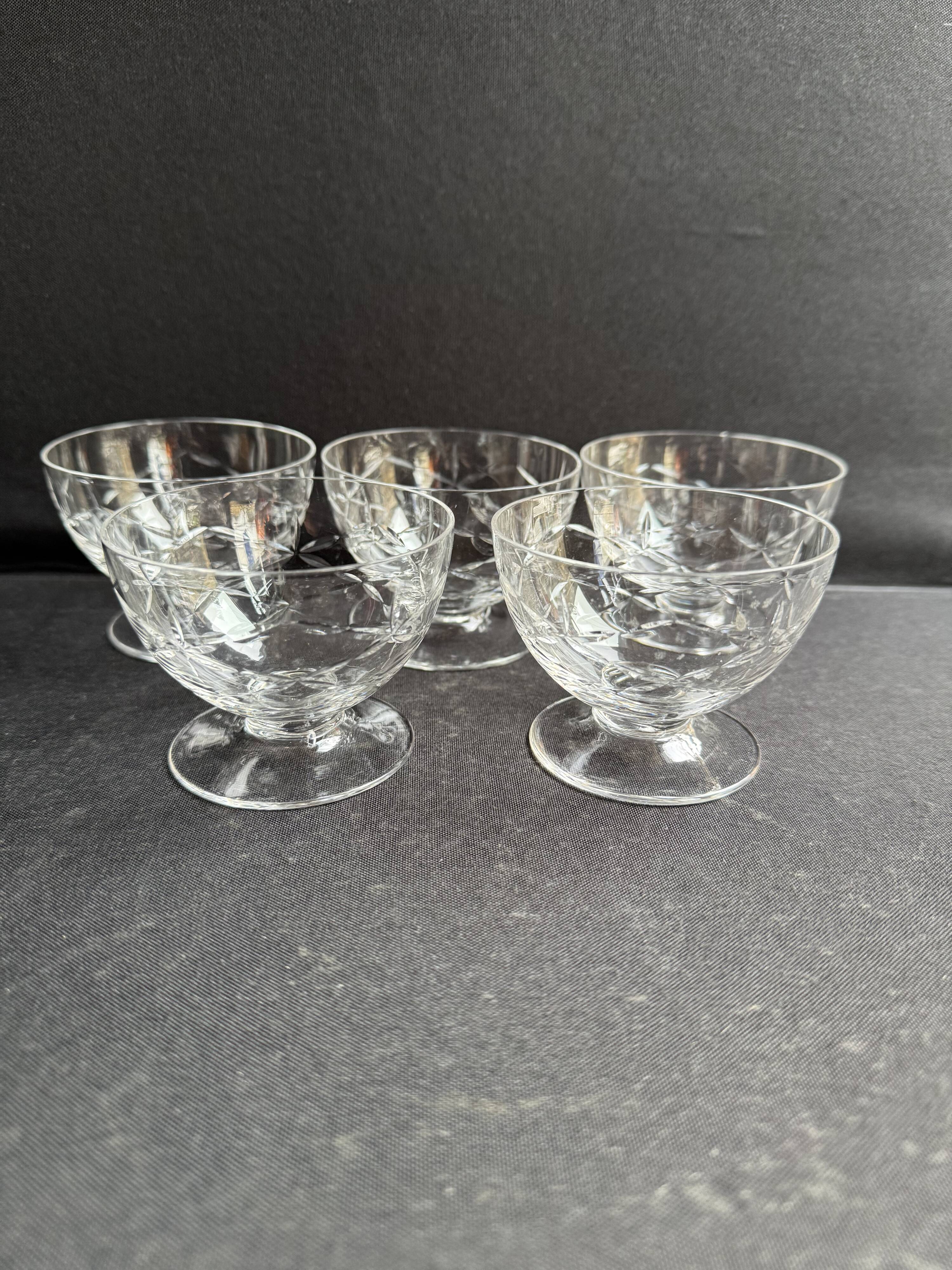 5 Wine glasses – Daum Nancy France