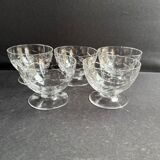 5 Wine glasses – Daum Nancy France
