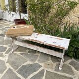 Whitewashed bench