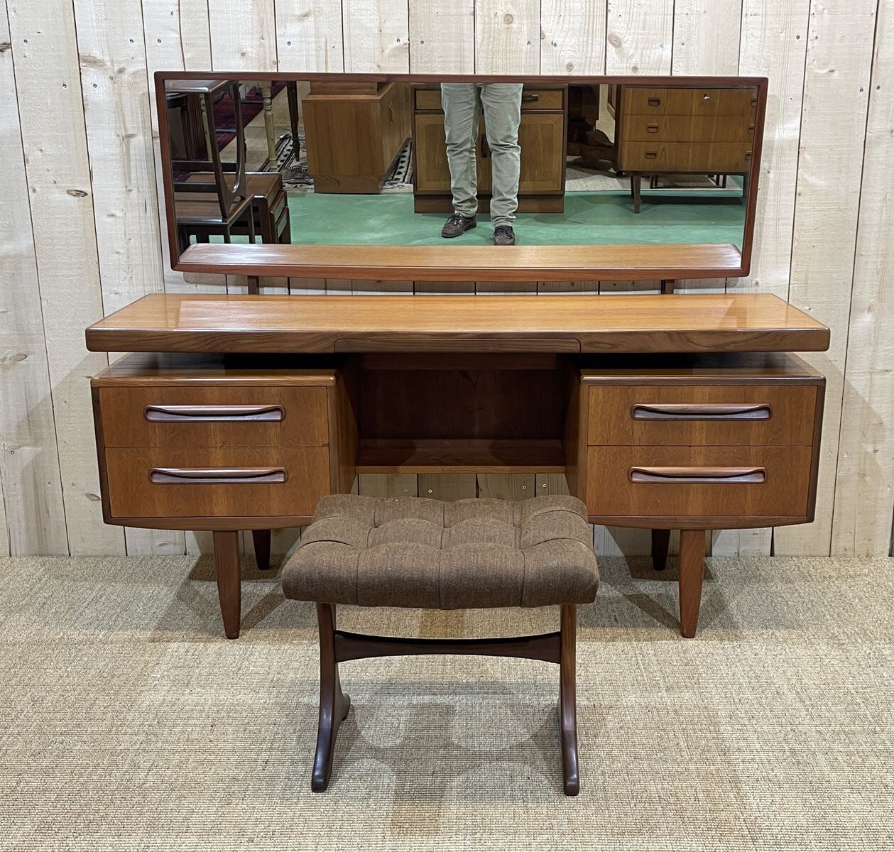 G-Plan teak dressing table and stool - 70s