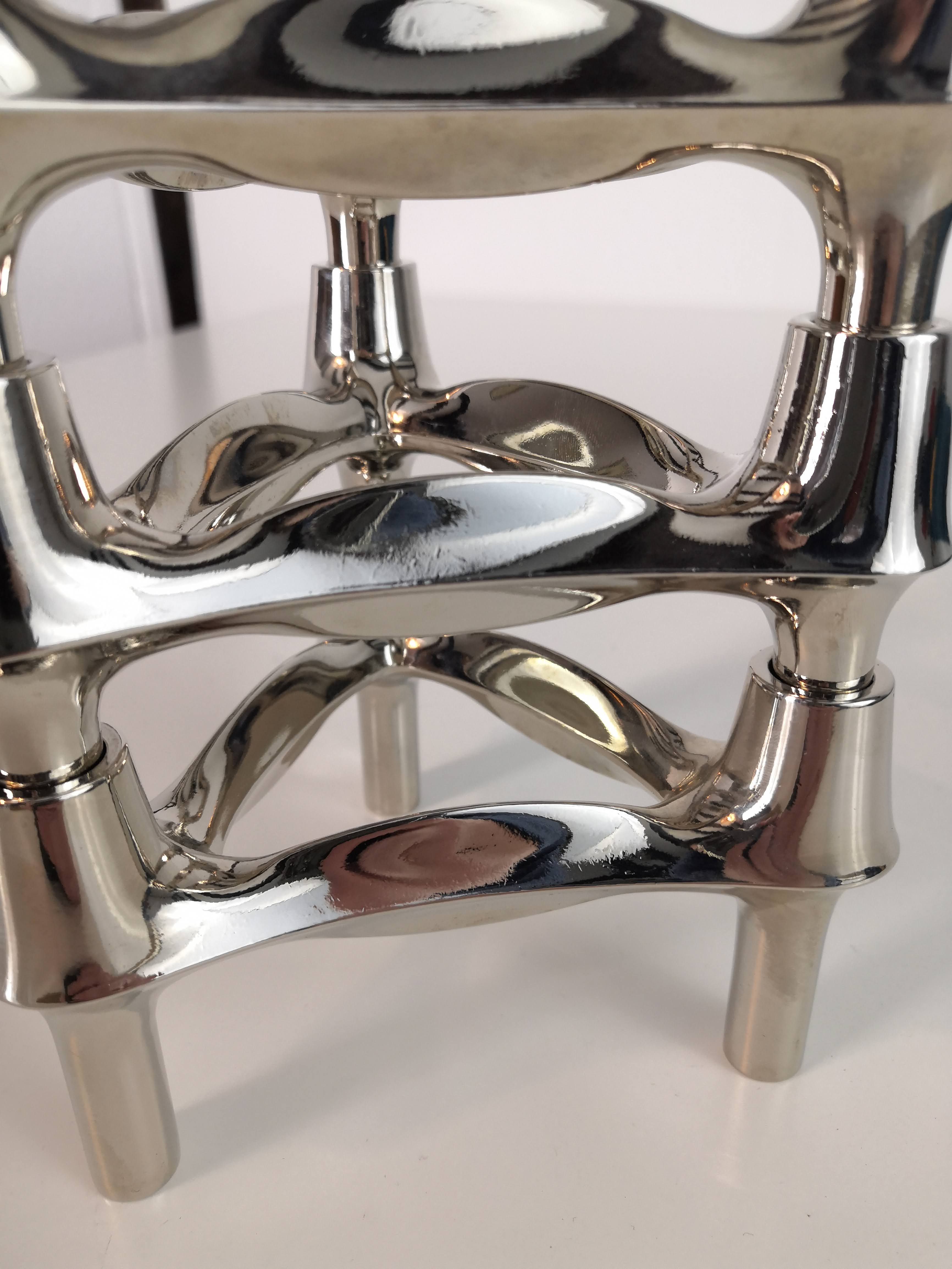 Set of three Nagel BMF candle holders