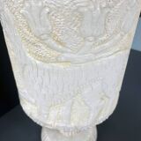 Italian brutalist lamp in alabaster from the 70s.