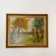 Oil on canvas - Landscape by the water - Signed M.G. Stéphan – 77x62cm
