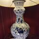 Delft-style ceramic desk lamp, France, 1960.