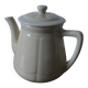 Théière vintage blanc cassé