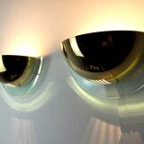 Pair of Regency wall lamps by GS, Demi-lunes, Germany, 1970