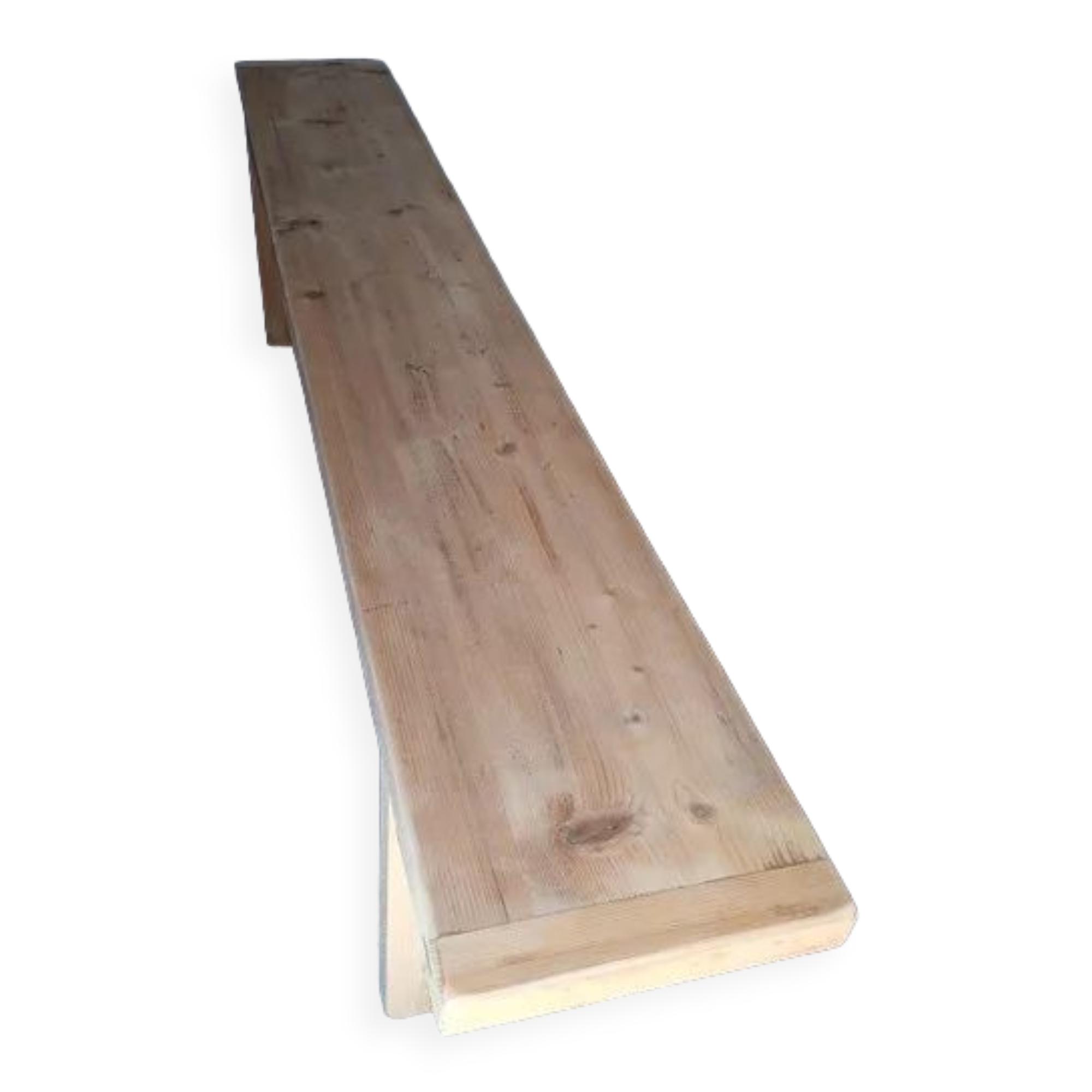 Patinated natural solid wood bench 180cm