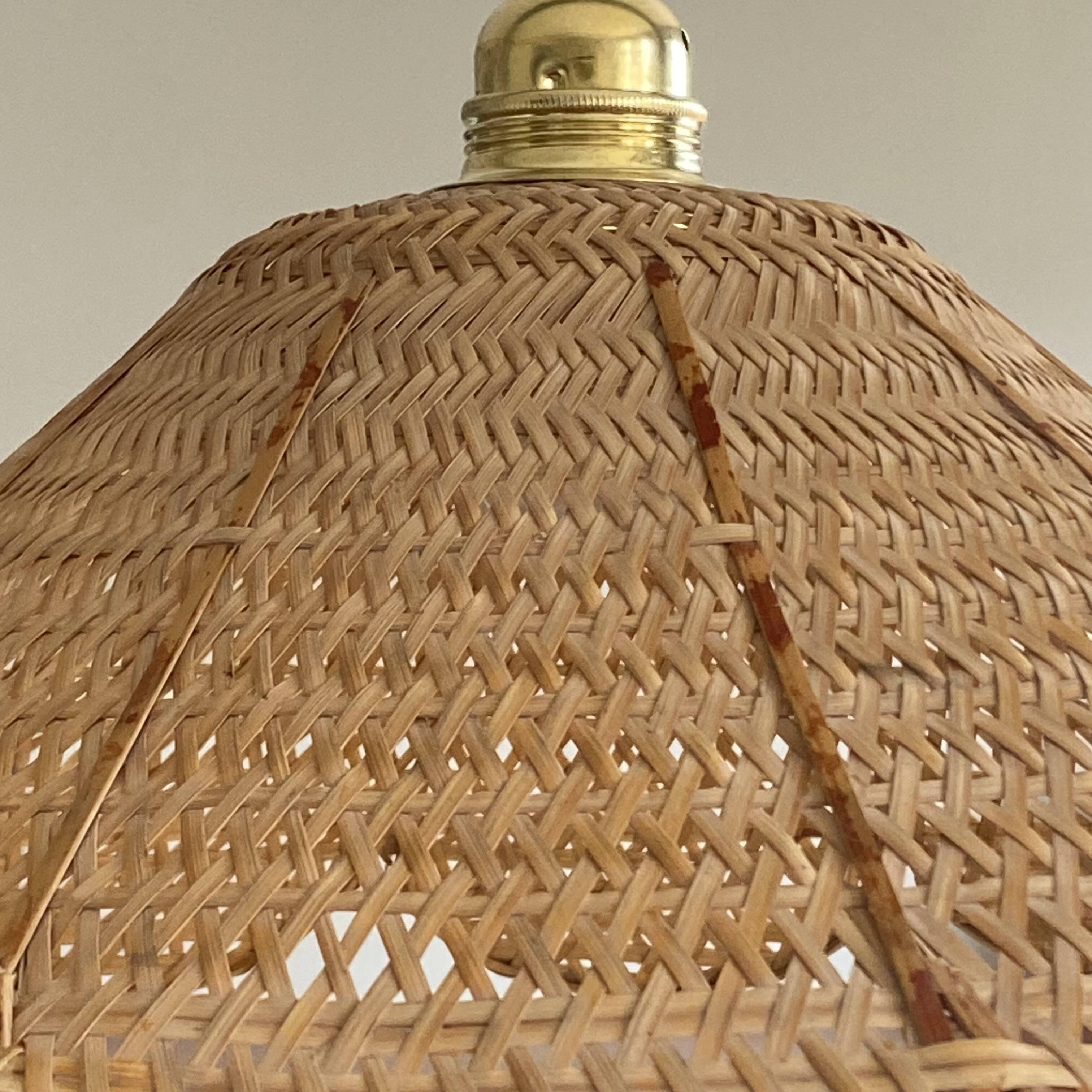 Vintage rattan chandelier pendant light decoration