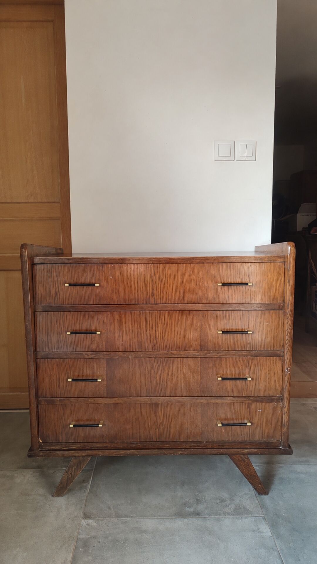 1960s compass leg chest of drawers