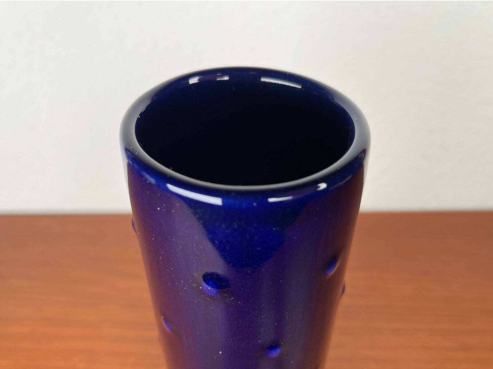 Cobalt blue ceramic vase from the Bangkok series by Melitta, mid-century, 1960s.