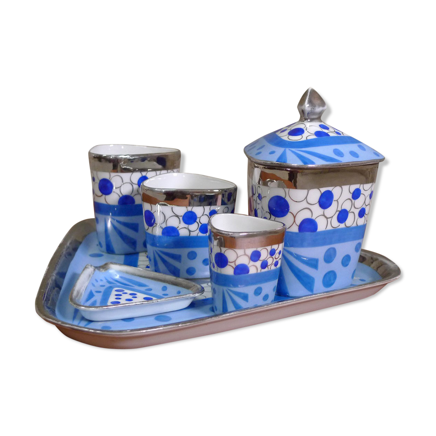 Limoges porcelain smoking service