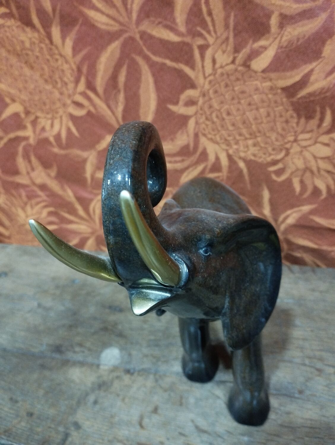 Art Deco ceramic elephant statue