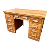 Small American cabinet desk antique furniture decorative wood art 1950s industrial workshop administration