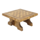 Rustic Vintage Brutalist Mid-Century Coffee Table in Oak