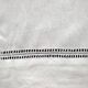 Old white cotton sheet with DP monogram and return days 2 x 3 m