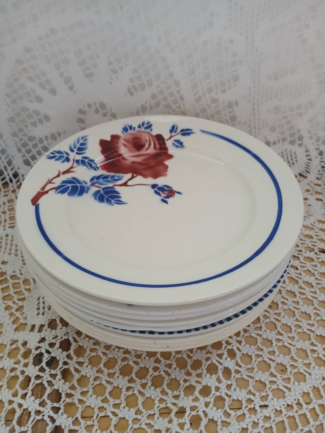 10 assiettes plates anciennes dépareillées