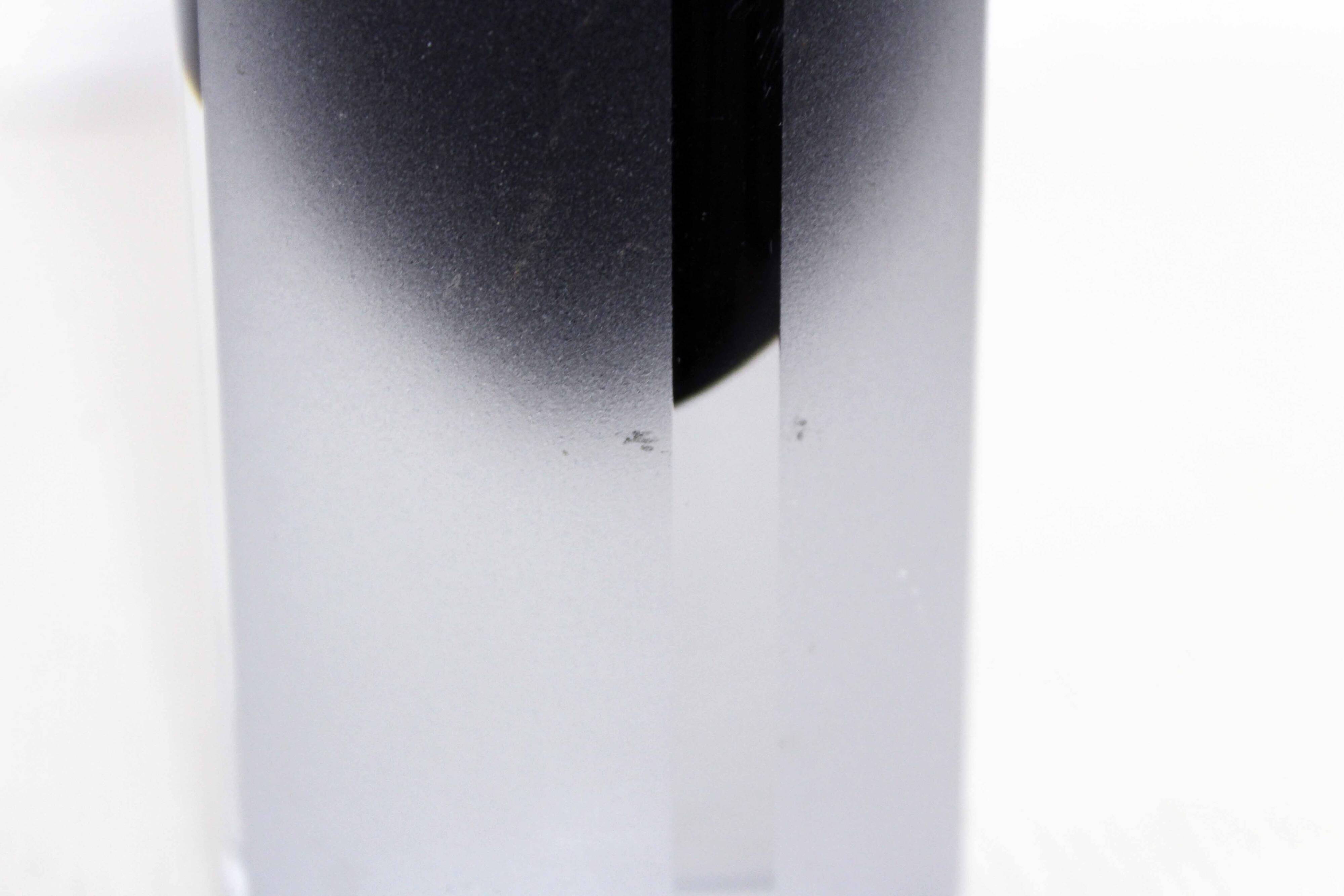 Frosted black Murano glass vase