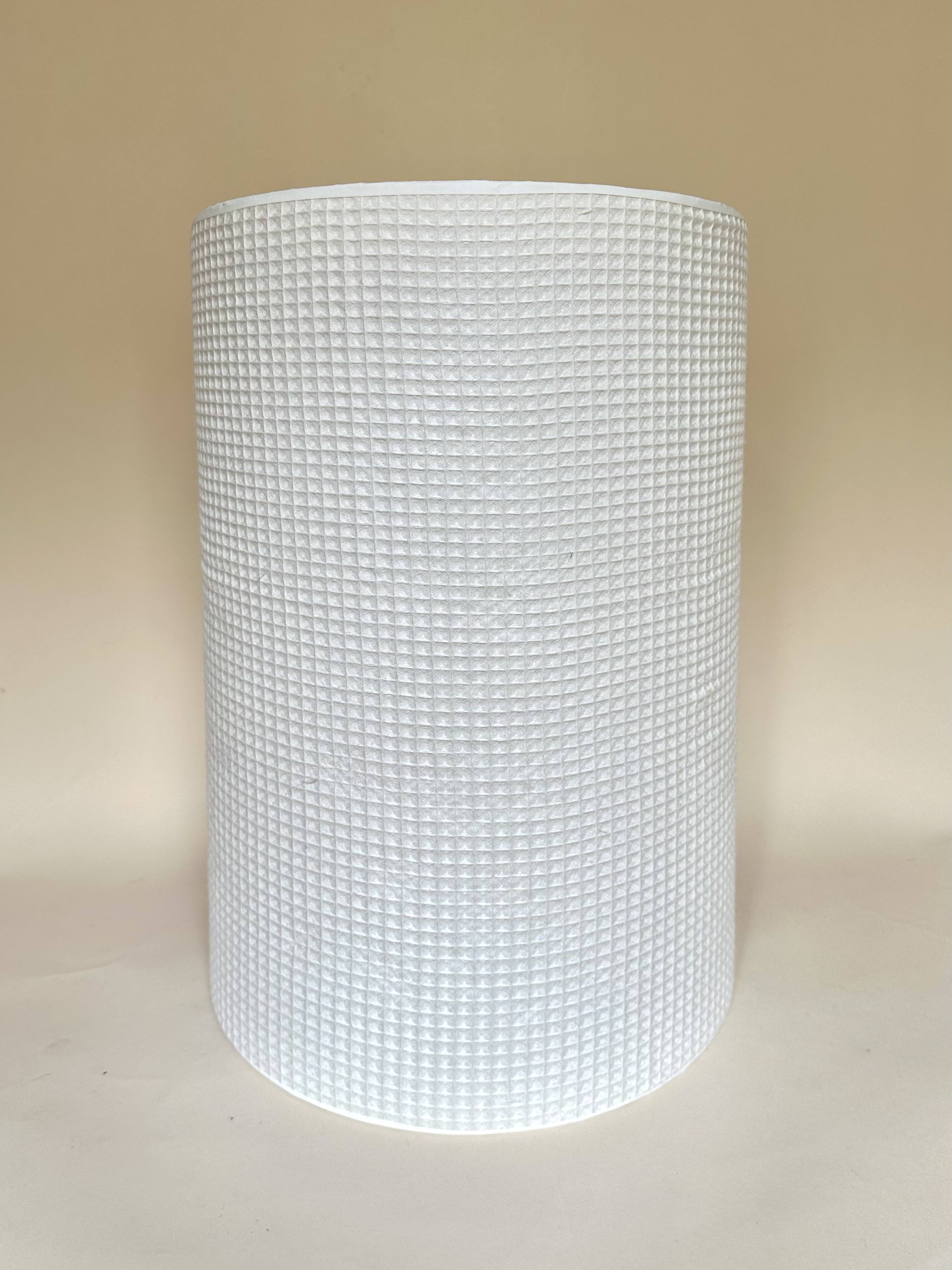 XXL lamp in woven rattan with a honeycomb lampshade