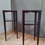 Pair of varnished wood selettes