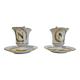 Paire de tasses litron d'époque Second Empire Décor impérial Napoléon Ier