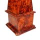 Pair of burl wood obelisks
