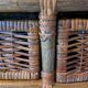 Commode vintage en rotin et osier