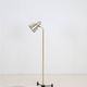 Dansa lamp / C. V. Østergaard floor lamp / reading lamp with "rocket" base / 1960s / 1970s / brass / Danish modern design