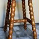 Vintage turned solid wooden stool