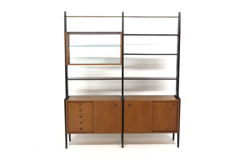 Scandinavian "Double" bookshelf in teak, Sweden, 1950.